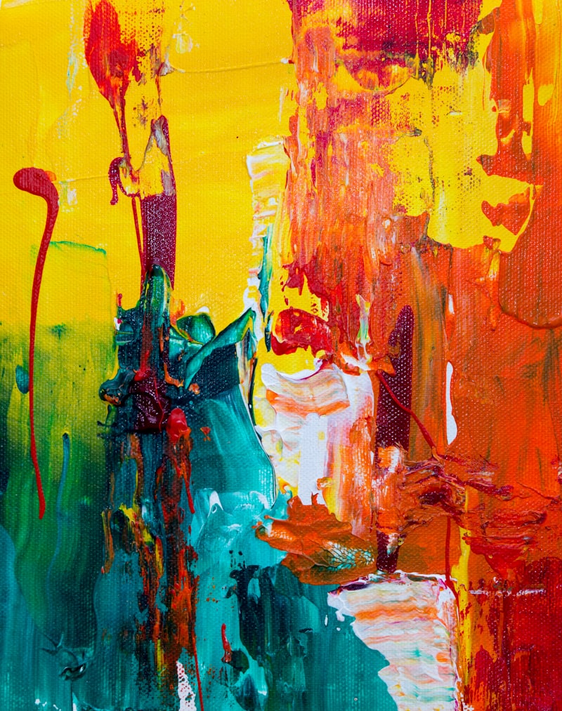 Abstract art with flowing colors